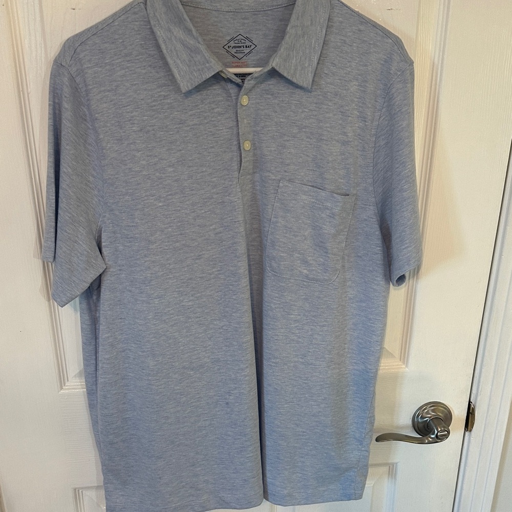 St. John's Bay Light Blue Polo Shirt